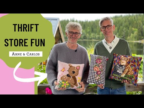 Видео: Посещение комиссионного магазина в Норвегии. Вышивка «Охота на слепую старушку» от АРНЕ и КАРЛОСА