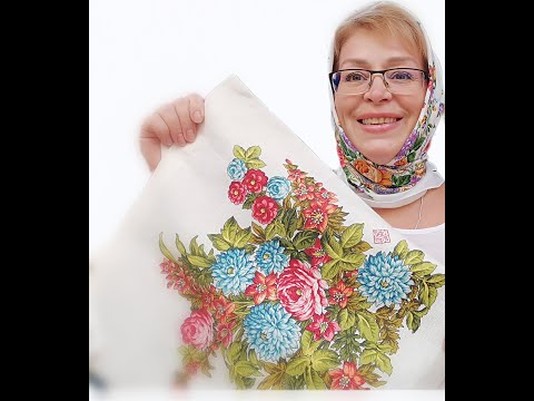 Видео: Белый хлопок 💮💮💮Павловопосадские платки в Минске. Алёна