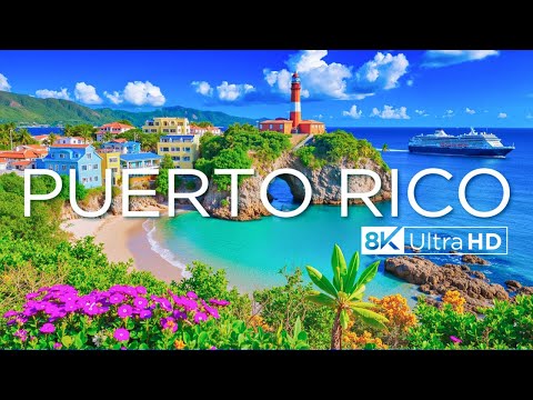 Видео: Пуэрто-Рико 8K UHD: виды с воздуха на кристально чистую воду, красочные улицы и тропический рай