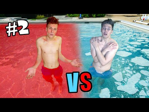 Видео: ГОРЯЧИЙ vs ХОЛОДНЫЙ БАССЕЙН ЧЕЛЛЕНДЖ **2 часть**