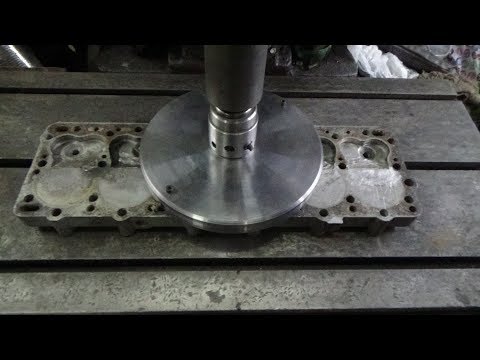 Видео: Первый раз фрезеруем ГБЦ на расточном.