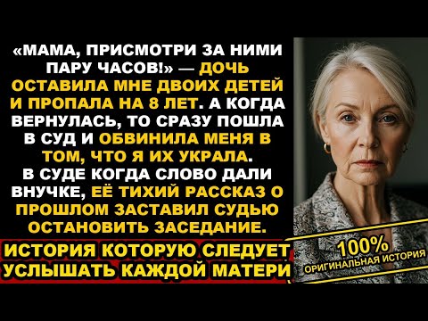 Видео: Дочь бросила мне двоих внуков, а через 8 лет подала в суд, обвинив в краже её детей.История из жизни