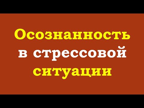 Видео: Осознанность в стрессовой ситуации