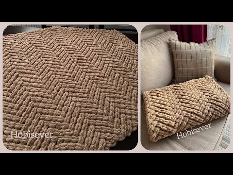 Видео: БЕЗ ИГЛЫ БЕЗ КРЮЧКА 💥Сделай одеяло за один день/Вяжем детское одеяло вручную с Ализе Паффи/ СУБТИТРЫ
