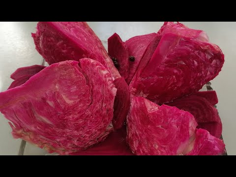 Видео: Կարմիր #թթու  #соленаякапуста со свеклой   #salted cabbage with beets