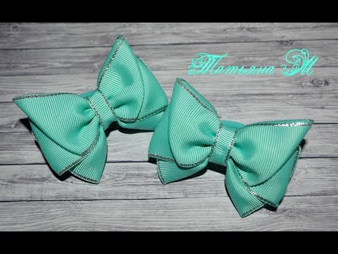 Видео: МК Бантик-бабочка из ленты 4 см    MK Bow-tie ribbon, 4 cm