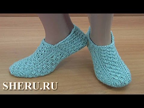 Видео: Теплые удобные и СТИЛЬНЫЕ следки без швов на двух спицах