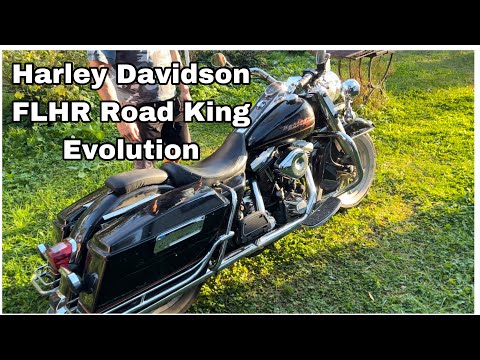 Видео: Мини обзор, чемпионский Нarley Davidson FLHR Road King на прямотоках, карбюратор S&S, Evolution.