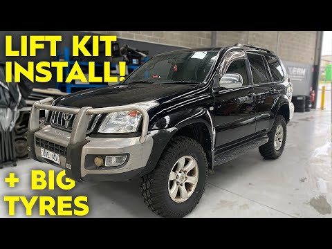 Видео: Land Cruiser 120 Series получает бюджетный комплект для подъёма подвески и шины 285/70/17! | Prad...