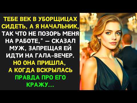 Видео: Муж стыдился жены уборщицы, но забыл что ее идеи - основа его успеха.