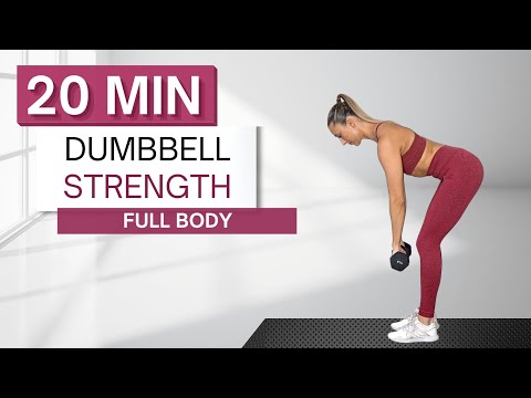 Видео: 20-минутная силовая тренировка с гантелями | Всё тело | С разминкой и заминкой