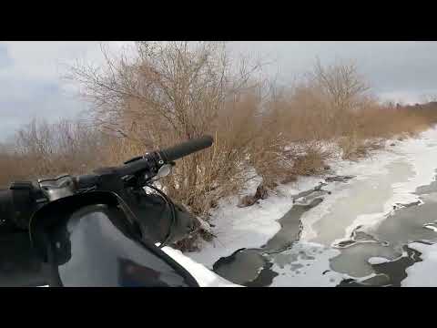 Видео: По мартовскому насту на велосипеде и пешком