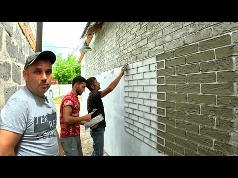 Видео: Дешевий фасад , з Клея для Плитки . Фасад під Кирпичіки за копійки...