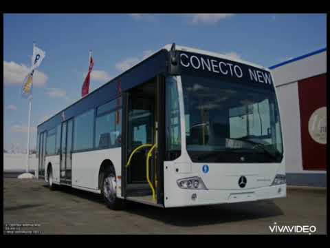 Видео: Белый автобус Mercedes-Benz Conecto II из Геройчиков обзор автобуса в Коломне 