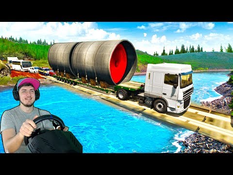Видео: НЕГАБАРИТНЫЙ ПРИЦЕП ЗАСТАВИЛ ДАЛЬНОБОЙЩИКА ПОПОТЕТЬ - EURO TRUCK SIMULATOR 2