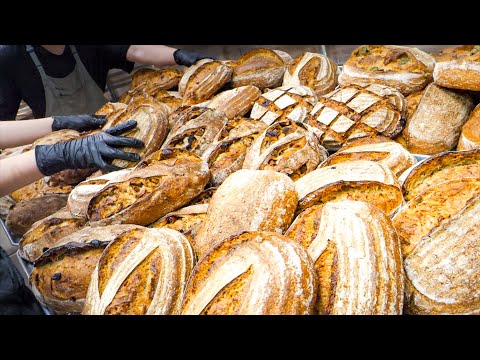 Видео: Удивительный рецепт! Супер здоровый ржаный хлеб с левеном изготовления процесса корейской еды