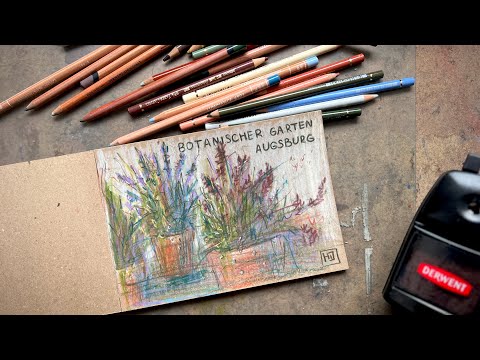 Видео: Обзор цветных карандашей  в работе с масляной пастелью