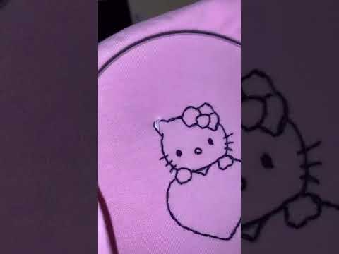 Видео: Нашивка на футболку *hello kitty*