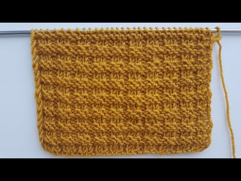 Видео: Двусторонний универсальный узор спицами для любых вязаных изделий. Вяжется очень просто!