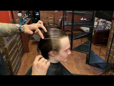 Видео: Удлиненная стрижка Комбинация техник Men's cut  Layers  Graduation Full video