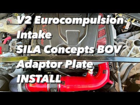 Видео: Установка переходной пластины BOV концепции Alfa Romeo Stelvio/Giulia 2.0L V2 с системой впуска в...