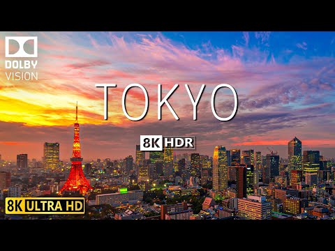 Видео: ТОКИО ВИДЕО 8K HDR 60 кадров в секунду DOLBY VISION С МЯГКОЙ ФОРТЕПИАННОЙ МУЗЫКОЙ