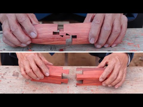 Видео: Коллекция врезных и шиповых конструкций, плавно соединяющих древесину.