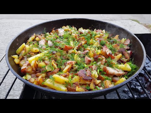 Видео: ЖАРЕНАЯ КАРТОШКА на КОСТРЕ. Выпуск №565