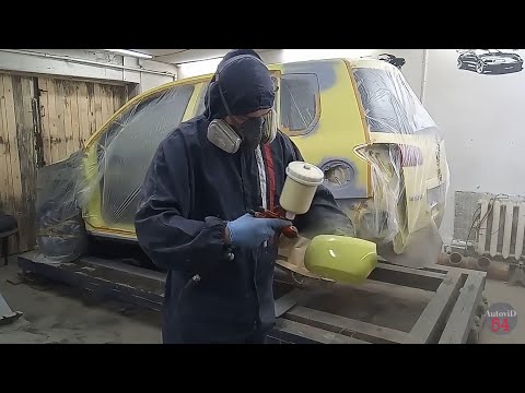 Видео: Mazda Demio подготовка и покраска