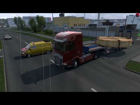 Видео: DAF перевозка крупногабаритного груза ETS 2!