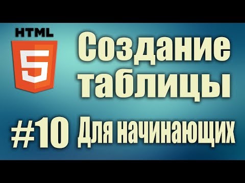 Видео: Таблица Пример Создание таблицы Тег table | tr | td | th |. HTML5 Для начинающих. #10