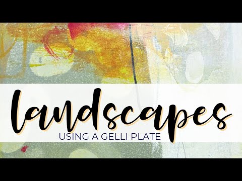 Видео: Создание абстрактных пейзажей с помощью гелевой пластины #gelliarts #ландшафт #абстрактнаяживопис...
