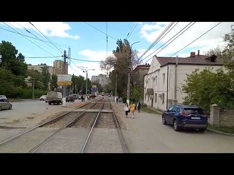 Видео: Волгоградский трамвай. Маршрут 2/ Volgograd tram, route 2.