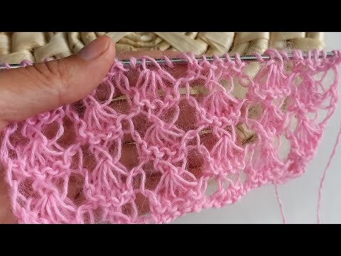 Видео: ●ЛЮБЛЮ ЭТОТ УЗОР. Ажурный узор спицами. Lace knitting for beginners