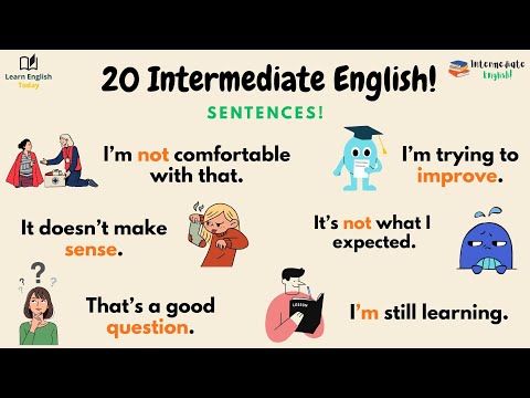 Видео: 20 предложений английского языка среднего уровня, которые вы ОБЯЗАНЫ знать | Практика разговорной...