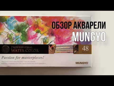 Видео: Обзор акварели Mungyo 48 цветов | Часть 1