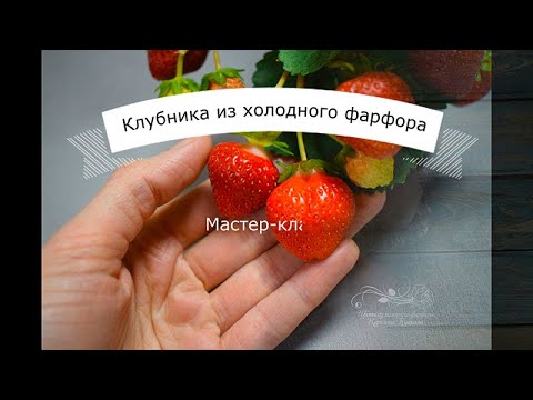 Видео: Клубника из холодного фарфора. Мастер-класс (Cold porcelain strawberries. Master Class)