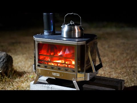 Видео: Удивительное изменение от костровой ямы до дровяной печи для зимнего кемпинга