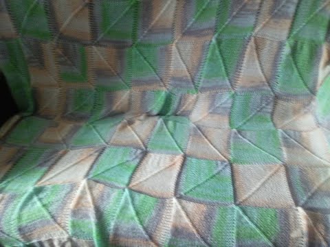 Видео: плед в технике вязанного пэчворка ч 2/практика