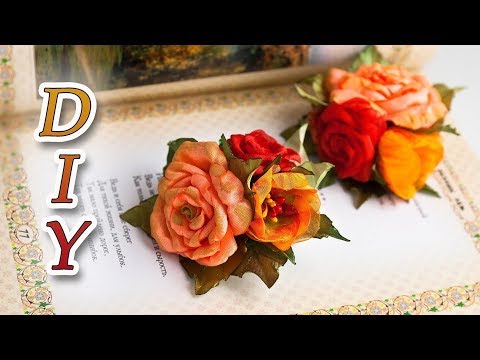 Видео: Осеняя заколочка из лент от Irina Osinina