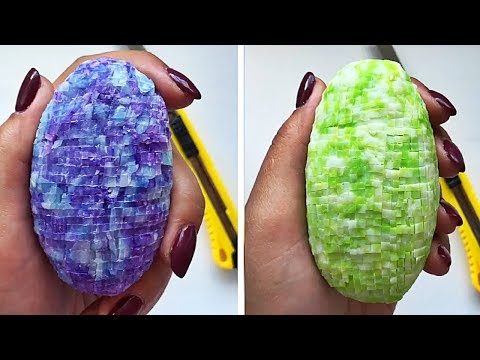 Видео: Асмр мыло резки | Удовлетворительное видео [ASMR] #23