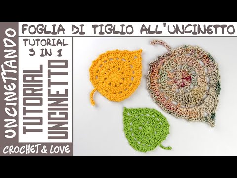 Видео: Вязаный крючком лист липы 🍂 | Мастер-класс 3 в 1