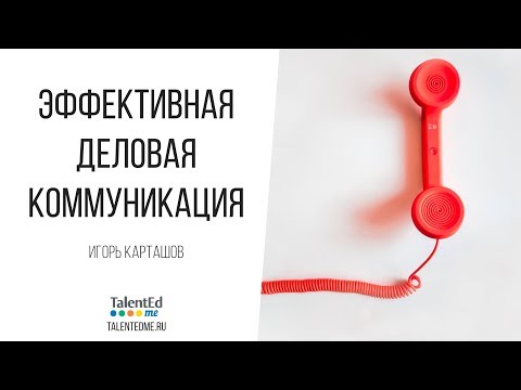 Видео: Эффективная деловая коммуникация. Часть 1