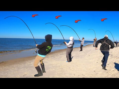 Видео: Выловил таинственного гиганта на пляже и удивил всех! *ОГРОМНЫЙ*