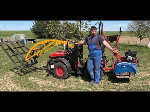 Видео: МиниМТЗ - уберем дёрн с помощью ФВП, дополняем навеску