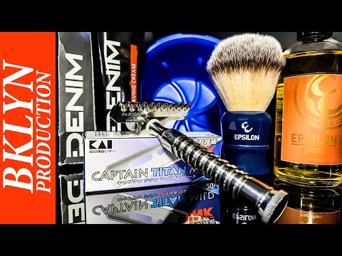 Видео: 💈 Бритьё. RazoRock SS HAWK Single-Edge Razor V3, Denim, Epsilon Brush, KAI blade, Timeless  bowl 👍😜💥