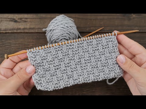 Видео: Узор на платочной вязке 🐾