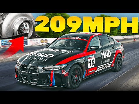 Видео: 1600-сильный BMW M3 G80 Тома Ригли устанавливает новый *мировой рекорд* скорости в 209 миль в час