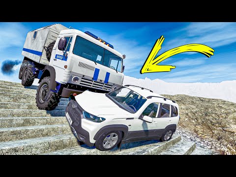 Видео: ДО КОНЦА ДОЕДУТ НЕ ВСЕ! ОПАСНЫЙ СКИЛЛТЕСТ В BEAMNG DRIVE