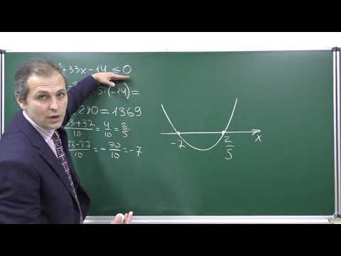 Видео: Алгебра 9. Урок 6 - Неравенства квадратичные - примеры